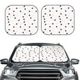 thumbnail image 2 of Salouo Ladybugs Flying On Dotted Route Pattern Car Windshield Sun Shade Foldable | Front Windshield Shade for Sun, Heat and UV Rays | Interior Sun Protection-Medium, 2 of 6