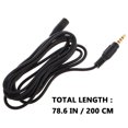 thumbnail image 2 of FELTECHELECTR Extensor de cable auxiliar para teléfono, cable de micrófono de alta fidelidad de 2 m, conector macho a hembra para grabación de voz nítida., 2 of 4