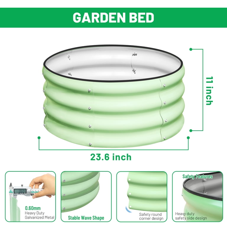 NUGRIART 2x2 ft Galvanized Raised Garden Bed (Set of 3) photo 3