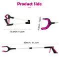 thumbnail image 5 of 2Pcs Grabber Reacher Tool, Foldable Grabber Reaching Tool, Lightweight Trash Picker Upper Tool for Elderly with Anti-Slip Rotating Rubber Gripper,Purple, 5 of 11