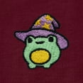 thumbnail image 5 of Dalix Sorcerer Frog Embroidered Cotton Relaxed Short Sleeve Tee T Shirt Womens in Maroon M Medium, 5 of 5