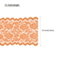 thumbnail image 2 of Uxcell Lace Ribbon Floral Pattern Embroidered Lace Ribbon for Sewing Making, and DIY Crafts, Gift Wrapping Wedding Decor Orange, 2 of 7