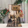 thumbnail image 5 of Naloa Rustic French Signpost Drawstring Christmas Bags, 3D Xmas Gift Bags, Christmas Wrapping Bags, Xmas Goodie Bags, Treat Pouch Bags, Party Favor Bags-Medium, 5 of 9