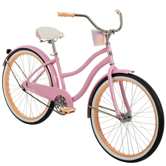 Huffy 26” Good Vibrations Cruiser Bike, Fits Riders 60”+, Pink, Adult, Women’s