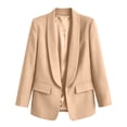 thumbnail image 6 of Purcolt Blazer for Women Lightweight Casual Boyfriend Notched Lapel Open Front Long Sleeve Jackets Suit Comfort Stretchy Slim Fit Business Work Office Outerwear, 6 of 7