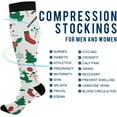 thumbnail image 4 of FREEAMG Christmas Decoration Compression Socks for Men & Women Running Stockings Knee High Socks for Gardening Running Cycling Travel and Climbing, 1 Pair, 4 of 7