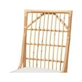 thumbnail image 6 of Baxton Studio Rose Modern Bohemian White Fabric Upholstered and Natural Brown Rattan Dining Chair, 6 of 7