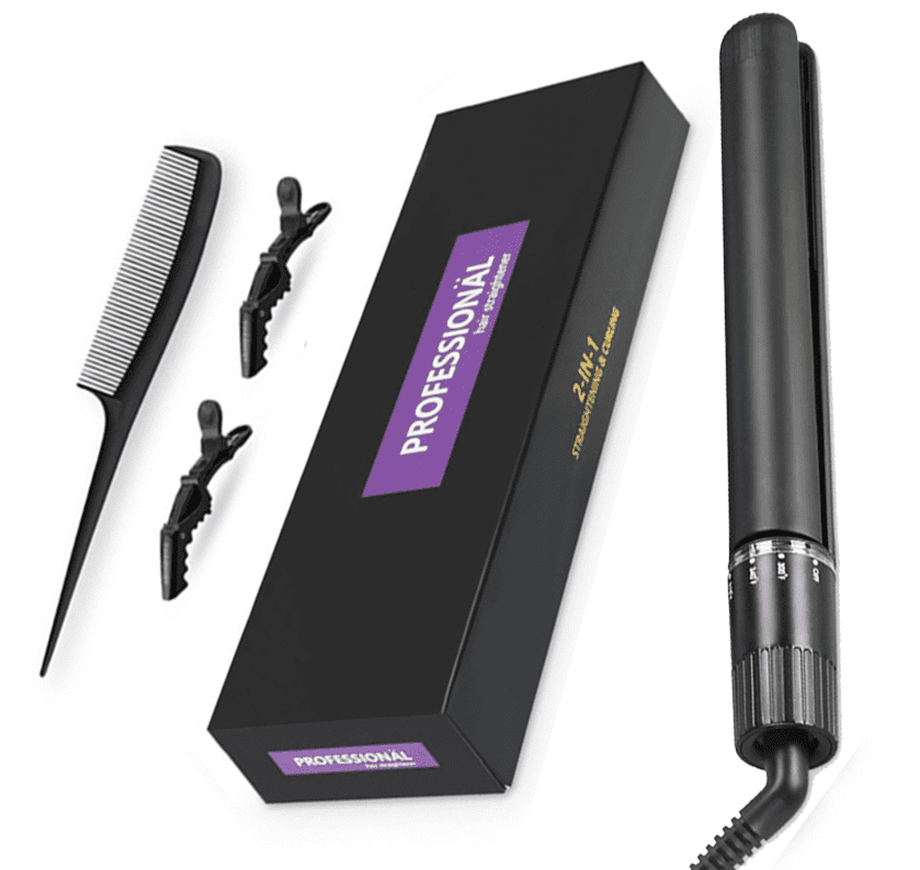 rounded flat iron for curls