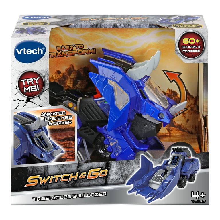 VTech® Switch & Go™ Triceratops Bulldozer Transforming Dino to Vehicle