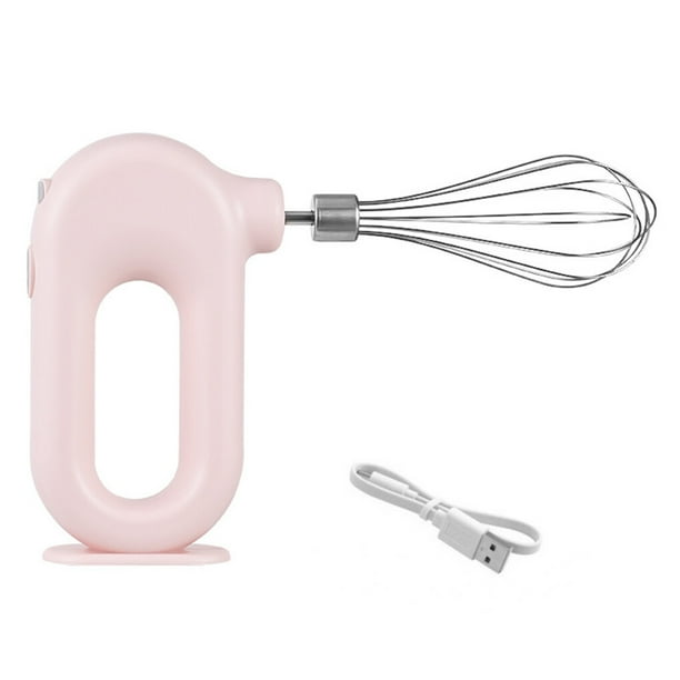 Kearding Batidor de huevos de mano portátil, vaporizador de crema de cocina ajustable, mezclador de huevos recargable eléctrico inalámbrico, Herramientas y accesorios para hornear rosado 1 varilla Kearding HA007445-01B