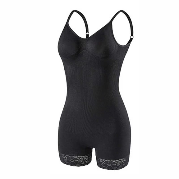 Women's Low-Back Bodysuit Tummy Control Shapewear Seamless Butt Lifting Full Body Shaper for Bridal Wear S
