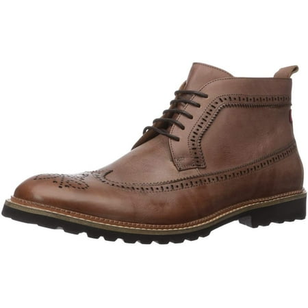 MARC JOSEPH NEW YORK Men's Leather Extra Lightweight Ankle Boot with Wingtip Detail