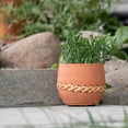 thumbnail image 5 of Foreside Home & Garden Terracotta & Cane Weave Planter, 5 of 7