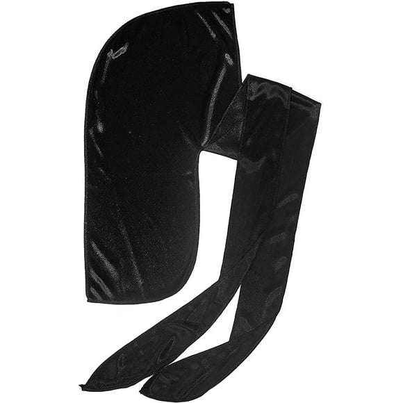 KISS RED Premium Silky Satin Durag Black HDUP01