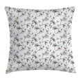 thumbnail image 1 of Flower Decor Throw Pillow Cushion Cover, Flower Garden in Nature with Leaves Royal Mallows in Spring Art Print, Decorative Square Accent Pillow Case, 16 X 16 Inches, White and Green, by Ambesonne, 1 of 2