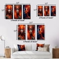 thumbnail image 4 of Designart "Glamorous Futuristic Portrait of a Gorgeous Woman V" Fashion Woman Wall Art Set Of 3 - Glam Red Gallery Wall Set For Home Decor, 4 of 6