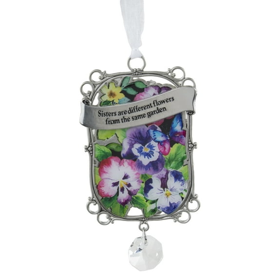 Seeds of Faith Zinc Ornament - Sisters are different flowers/same garden
