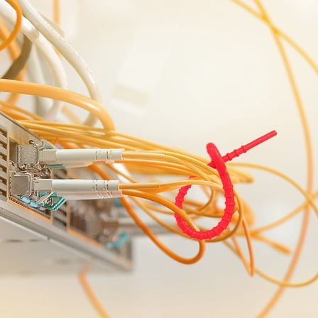 Worgeous 16 Pcs Cable Tie Speaker Wire Ties 16.00X1.40X0.40CM Red