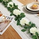 thumbnail image 3 of Guirnalda de rosas artificiales, decoración para bodas, aspecto realista, material duradero, fácil instalación, toque romántico para diversos entornos como bodas, jardines, paredes y más (blanco), 3 of 5