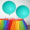 thumbnail image 2 of Efavormart 2 Pack 32" Extra Large Pastel Turquoise Round Latex Balloons Air Helium Balloons Party Balloons, 2 of 10