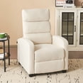 thumbnail image 2 of Contemporary Manual Recliner Chair, Push Back Theater Recliner Chair, Single Sofa with Footrest, Recliner Chair for Living Room, Bedroom, Home Theater, Beige, 2 of 9