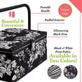 thumbnail image 3 of Sewing Basket with Floral Print Design - Sewing Kit Storage Box with Removable Tray, Built-in Pin Cushion and Interior Pocket - by Adolfo Design, 3 of 3