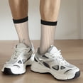 thumbnail image 6 of Rateoe Brown Gingham for Women Casual Calf Socks - Cute Crew Socks - Thin Soft Above Ankle Socks Size 5-11, 6 of 6