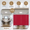 thumbnail image 5 of Pure Red Window Privacy Film, Simple Solid Color Static Cling UV Sun Blocking Heat Control Window Tint Day and Night, Non-Adhesive Reusable One Way Windows Privacy Cover 17.7''x78.7'', 5 of 7