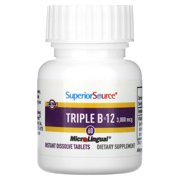 Superior Source No Shot Triple B12 3,000mcg 60 Sublingual Tablet