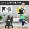 thumbnail image 3 of HOMCOM Mop Bucket with Wringer on Wheels for Floor Cleaning, 27.5 Quart Down Press Wringer with Handle and Mop, Black, 3 of 9