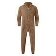 thumbnail image 5 of Dwaogom Men's Hooded Jumpsuit Zip Up One Piece Pajamas Playsuit Jogger Sweatsuit Overall Romper, 5 of 6