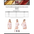 thumbnail image 2 of MixMatchy Women's Floral Print Ruffle Lace Off-Shoulder Short Sleeve Leotard Bodysuit, 2 of 4