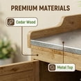 thumbnail image 6 of Lofka Outdoor Wooden Storage Cabinet with Potting Bench, Natural Wood Color, Weatherproof Garden Work Station, Patio Tool Shed for Backyard, 6 of 11