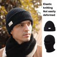 thumbnail image 2 of ievspot Men Winter Hat Knitted Pure Color Elasticity Thick Ear-protecting Cap Father Grandfather Headwear Outdoor Cap, 2 of 8