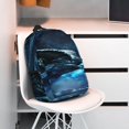 thumbnail image 3 of Lukts Celestial Ram Night Sky Pattern 15 Inch Student Backpack, Waterproof Laptop Backpack with Adjustable Shoulder Straps, Lightweight Travel, Campus Backpack, Unisex, 3 of 6
