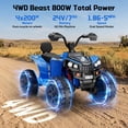 thumbnail image 2 of Wisairt 24V Ride on ATV Toys, 4WD Kids ATV 4-Wheeler for Big Kids with 2 Seater, Electric Quad 800W Motor Power, Blue, 2 of 10
