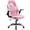 Pink White, variant on Ergonomic Gaming Chair, High Back PU Leather Computer Desk Chair with Lumbar Support, Flip-up Armrests & Adjustable Height, Black Blue
