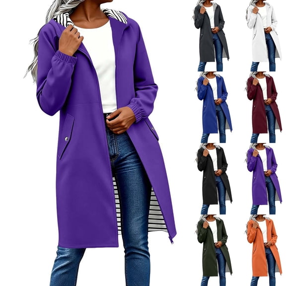 Noric Women's Water-Resistant Hooded Windbreaker Jacket Casual with Pockets for Outdoor Hiking Travel Outerwear Jackets