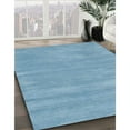 thumbnail image 3 of Ahgly Company Machine Washable Indoor Round Contemporary Denim Blue Area Rugs, 6' Round, 3 of 7