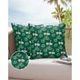 thumbnail image 6 of Outdoor Throw Pillow Cover Watercolor Blooming Lotus Flower Waterproof Cushion Covers 2 Pack Green Plants Leaves Pillow Cases Home Decoration for Patio Garden Couch Sofa, 6 of 6