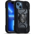 thumbnail image 1 of Compatible avec Étui iPhone 14/Étui iPhone 13 6.1 Pouces avec Support Anneau Rotatif 360° Intégré, Protection Complète de Qualité Militaire Robuste Durable. (Noir), 1 of 5