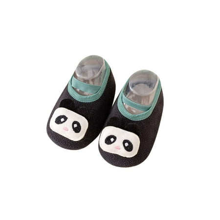 

Zlekejiko Autumn Boys And Girls Children Socks Shoes Non Slip Indoor Floor Baby Sports Shoes Warm And Comfortable Cute Panda Flower Rabbit
