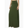 thumbnail image 3 of TheMogan Women's PLUS Casual Draped Jersey Foldable Waist Relaxed Long Maxi Skirt, 3 of 7