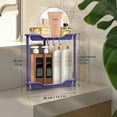 thumbnail image 3 of 2 Tier Standing Shower Caddy for Bathroom Organizer: Rustproof Corner Shower Shelves Storage with Large Capacity - Shower Organizer Rack for Bathroom Essentials, Purple, 3 of 7