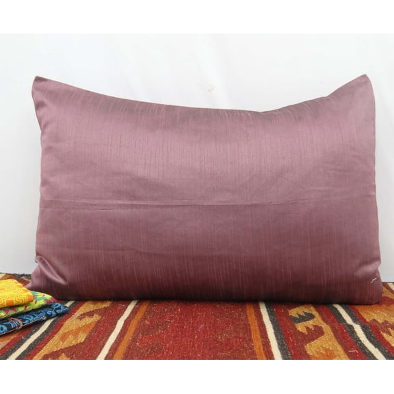 Decorative Pillow Sham Throw Home Decor Cushion Sofa Cover Dupion Silk Case 28 X 20 Inches