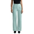 thumbnail image 1 of Women's Elastic Button Knit Wide Leg Loose Fit Casual Pants - Comfortable, Versatile & Machine Washable, 1 of 4