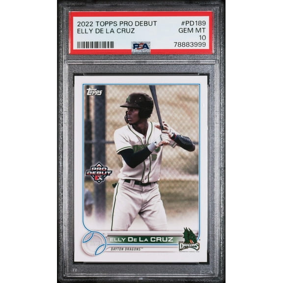 Graded 2022 Topps Pro Debut Elly De La Cruz #PD189 Rookie RC Baseball Card PSA 10 Gem Mint