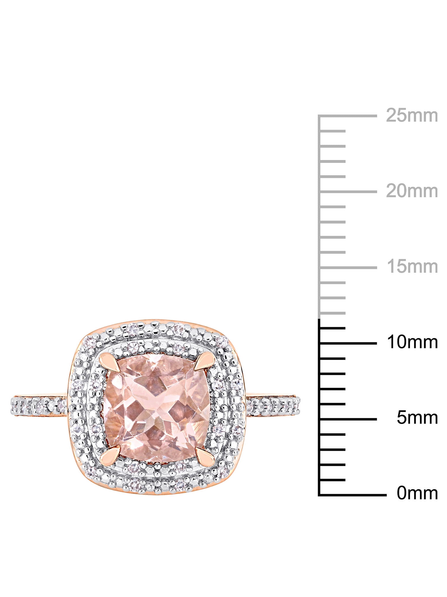 Everly Women's Morganite and Diamond 14k Rose Gold Ring