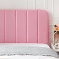 thumbnail image 4 of Taomika, Twin Size Upholstered Platform Bed Frame with Adjustable Headboard-Pink, 4 of 10