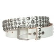 thumbnail image 2 of 1 1/2" Snap on Punk Rock Star Studs & Cross Leather Belt, 2 of 3